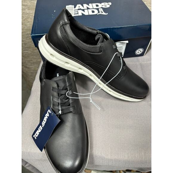 Lands End Sport Oxford Comfort Dress Shoes Mens Size 11 Black White 1908426 NEW main image 6